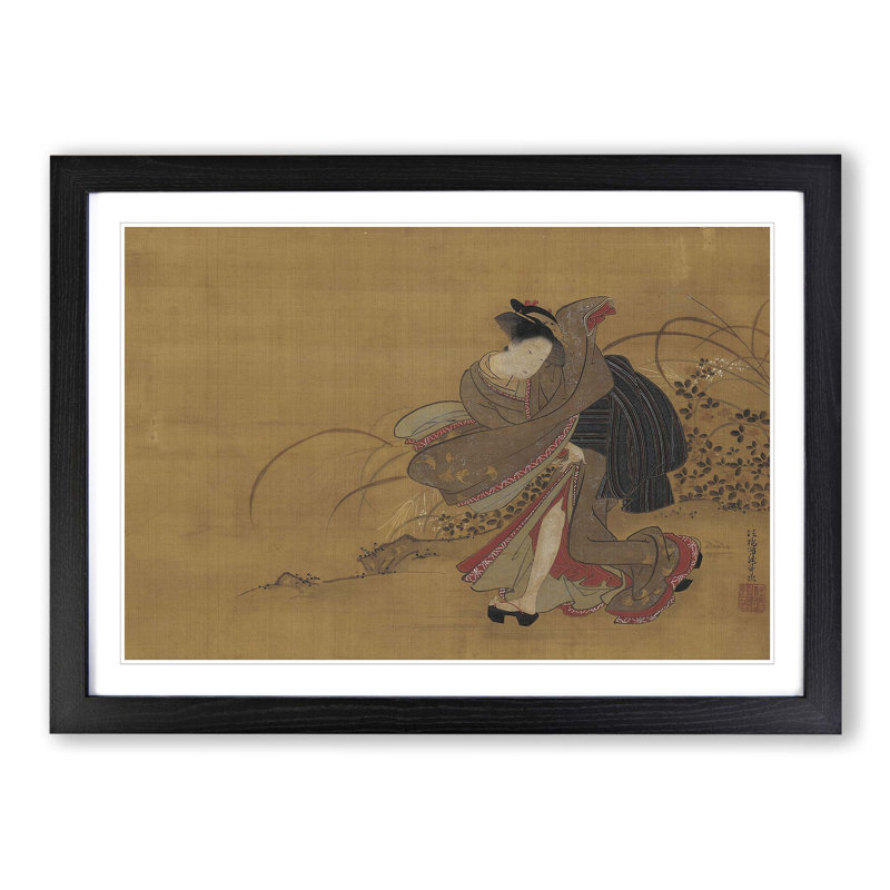 Koryusai Isoda - Single Picture Frame Painting, Black