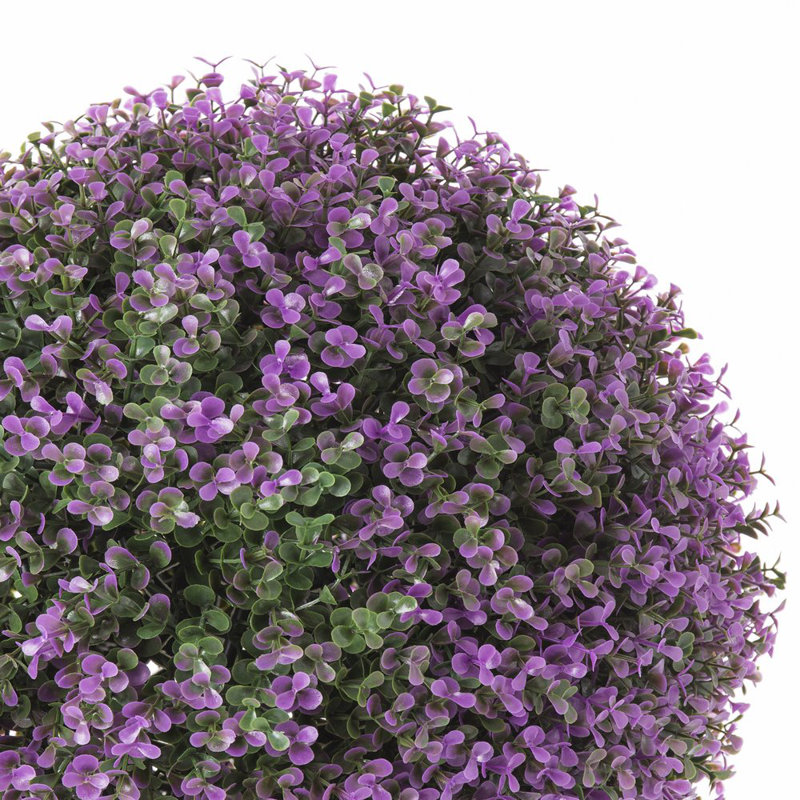 Faux Hedge, Green/Purple, 40cm H x 40cm W x 40cm D