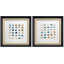 «Geometric Circle Collages», ensemble de 2 reproductions d'art encadrées sur toile encadrées nautiques-123399591-123399592
