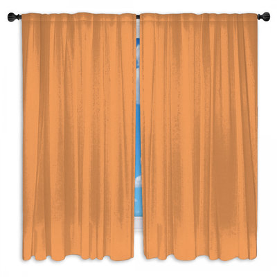 Rideaux de fenêtre de couleur unie beige uni et voilage de couleur unie - 2 panneaux