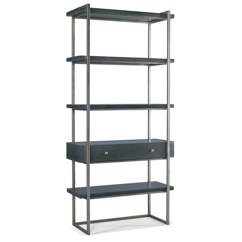 89" H x 42" W Metal Etagere Bookcase