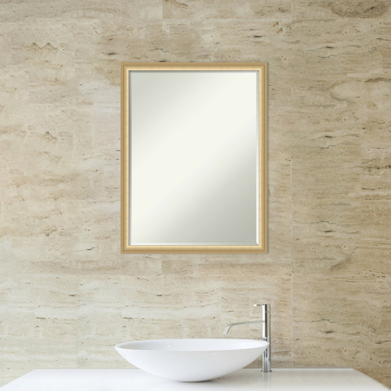 Miroir mural Merrile, 25,75 po x 19,75 po, Or