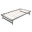 Lit plateforme gris avec lit gigogne réglable