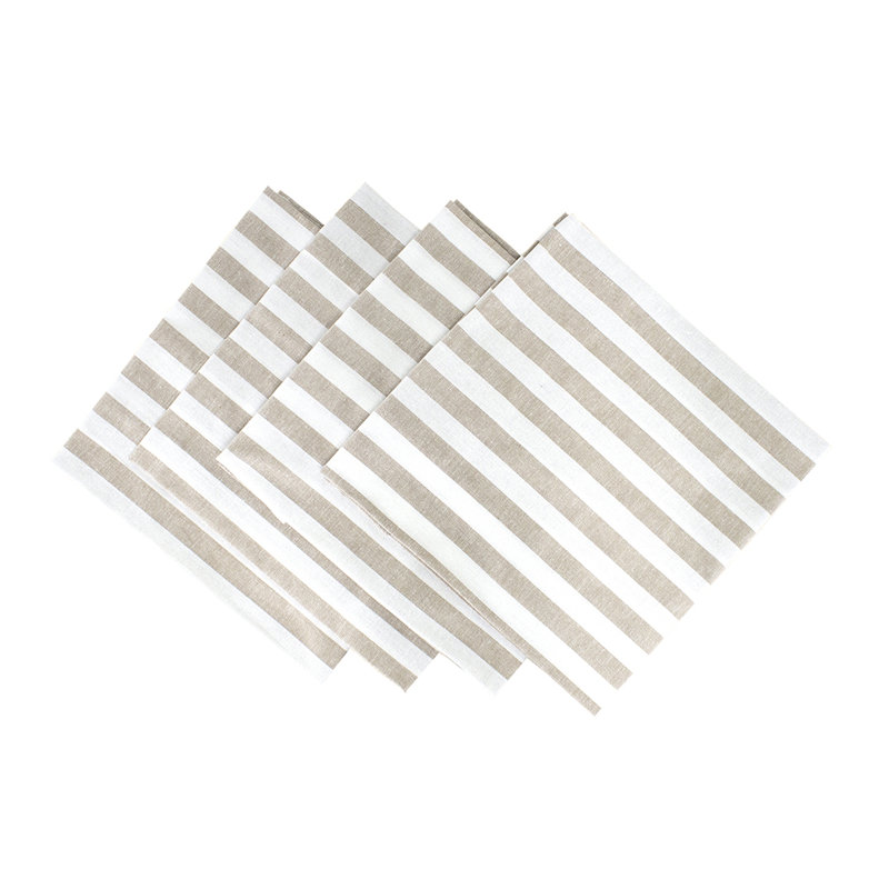 Thomas-Patrick 100% Cotton Striped Square Napkin