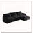 Corduroy Fabric 3-Seater Comfy Cloud Couch with Movable Footrest for Living Room-78846399