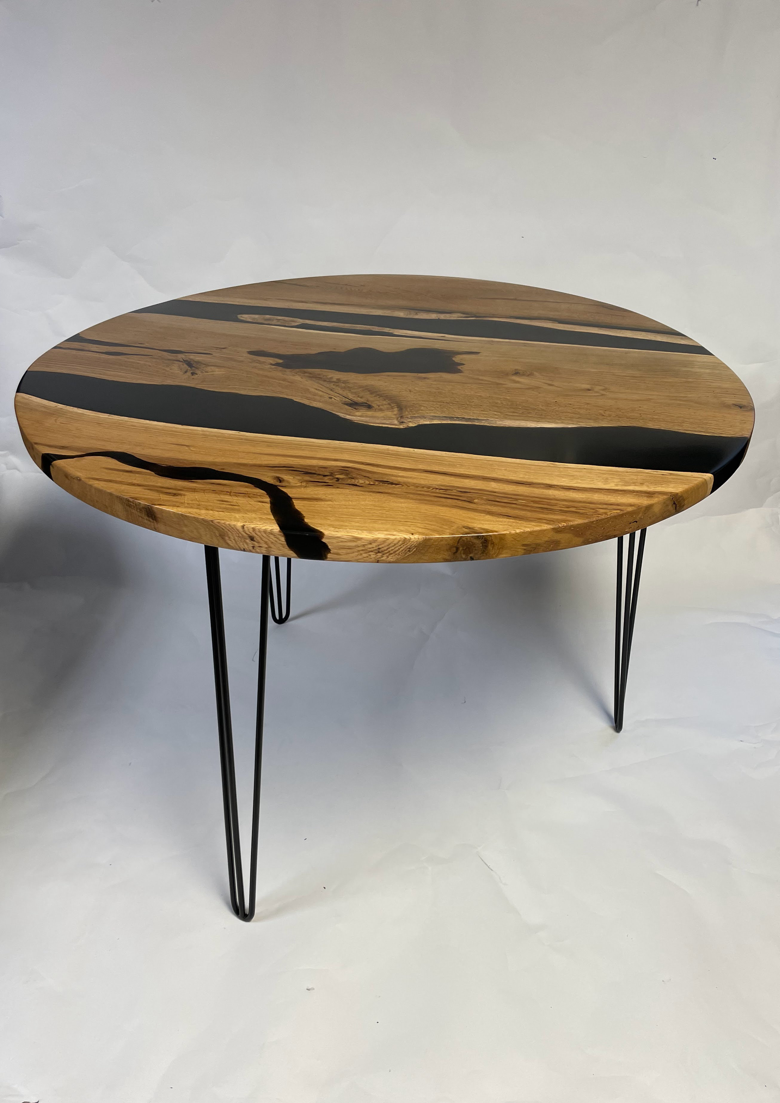 42 Round Dining Table Top - Epoxy Resin Finish - Artistic Statement Piece