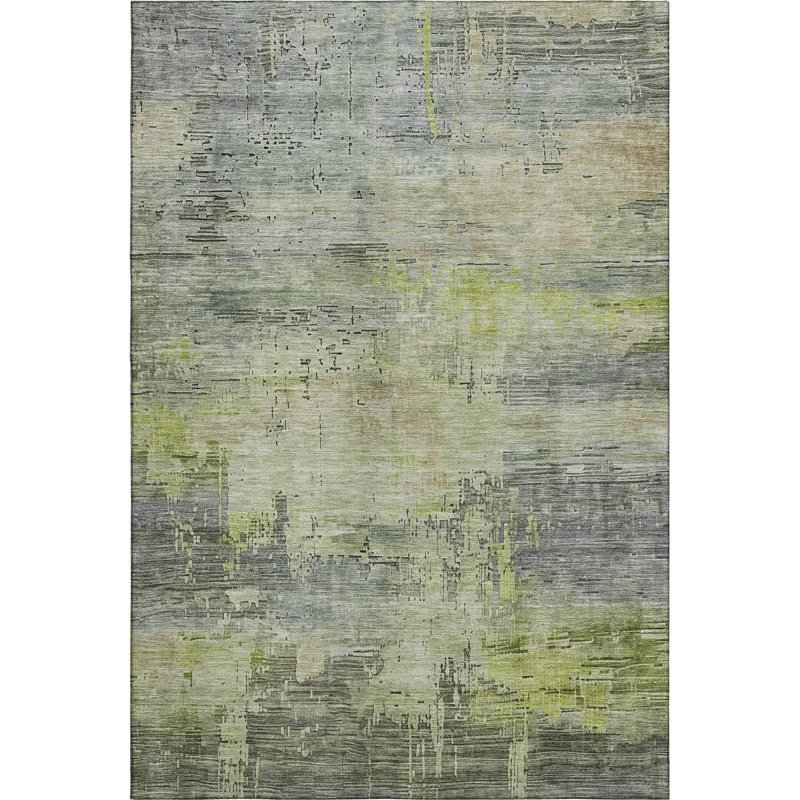 Premium Machine Washable Baford AMF1650 Abstract Rug, Rectangle 8' x 10'
