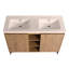 Meuble-lavabo autoportant 48 po avec lavabo double, charnière de porte à fermeture douce