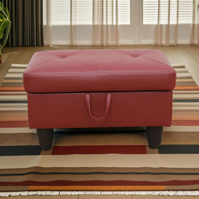 Monaco Vegan Leather Storage Ottoman