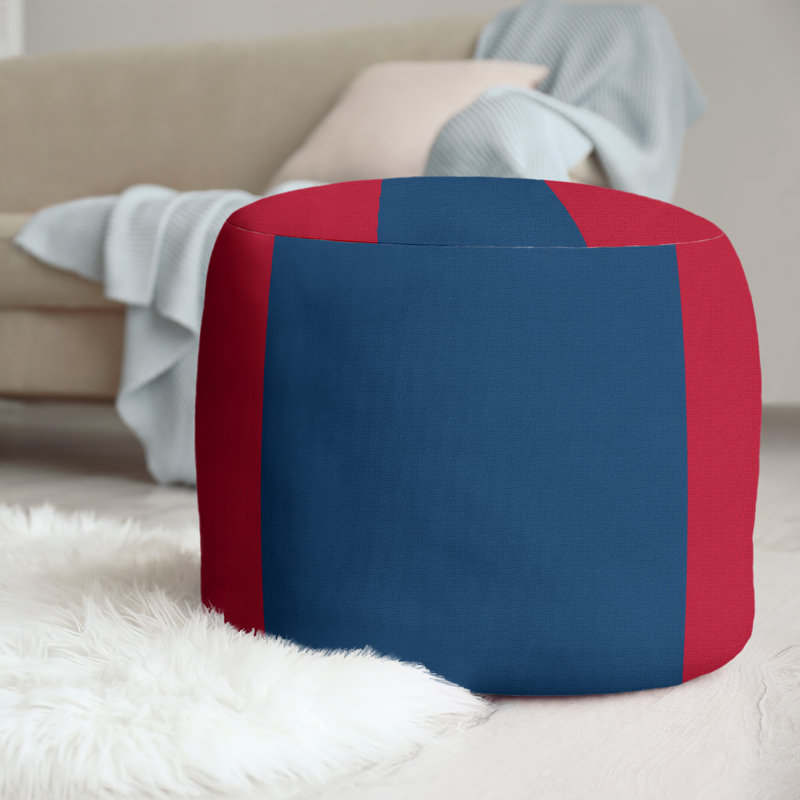 repose-pieds rond 20,5", Rouge / bleu marine