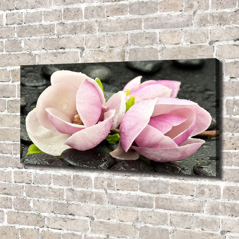 Magnolia Stone Zen - Wrapped Canvas Print