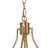 4-Light Black & Gold Fabric Shade Adjustable Chandelier with Universal Ceiling Design