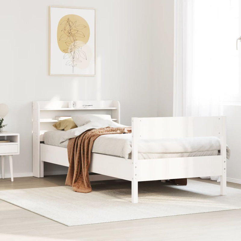 Abdullbasit Solid Wood Storage Bed, 82cm H x 208cm W x 85cm D