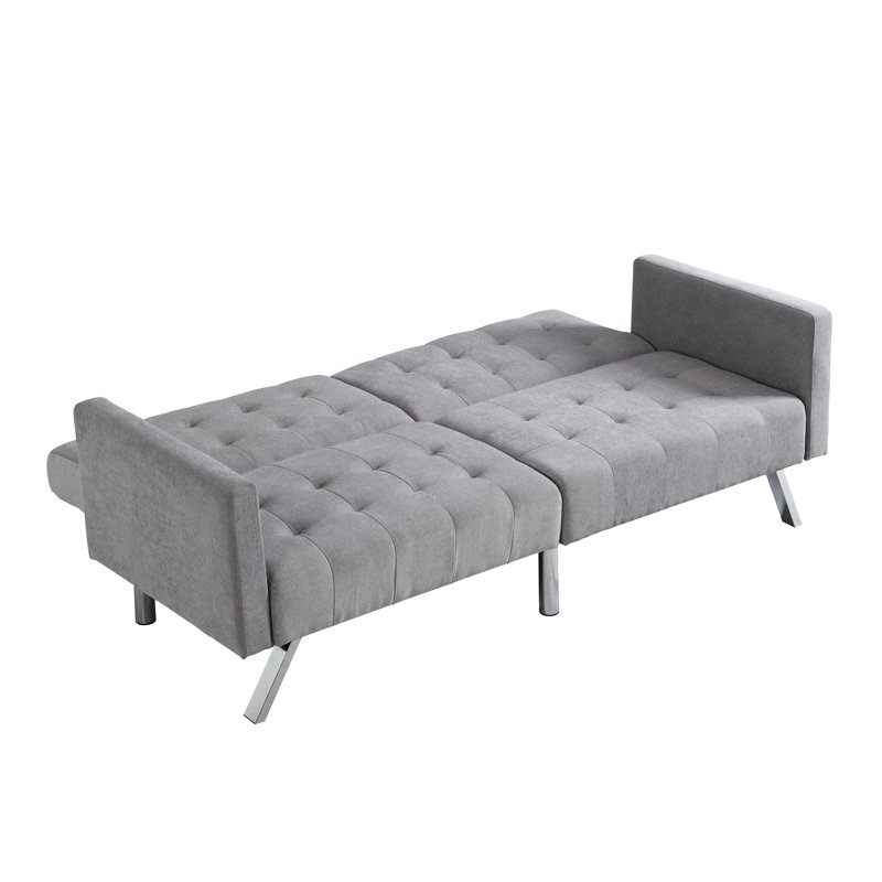 Lit convertible gris pour un espace multifonctionnel, Gris clair