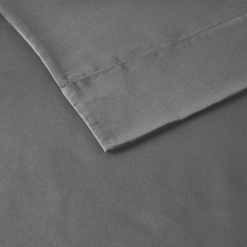 Ensemble de draps toutes saisons Intelligent Design, Ensemble de draps lit simple + 1 taie d'oreiller, Gris anthracite