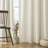52''W Light Filtering Linen Curtains - Back Tab & Rod Pocket Top, 2 Panels Set-207340219