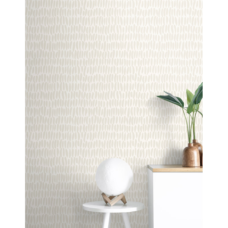 Rouleau de papier peint L 33 pi x l 20,9 po Allishia, Lait d'avoine