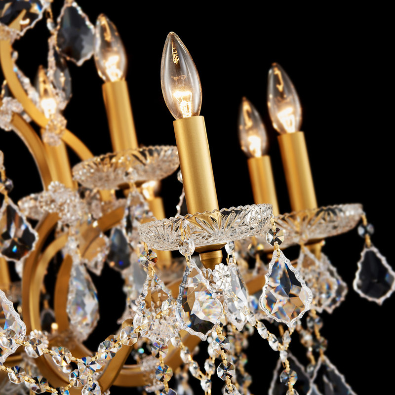 Lustre classique / traditionnel avec cristal, Bronze