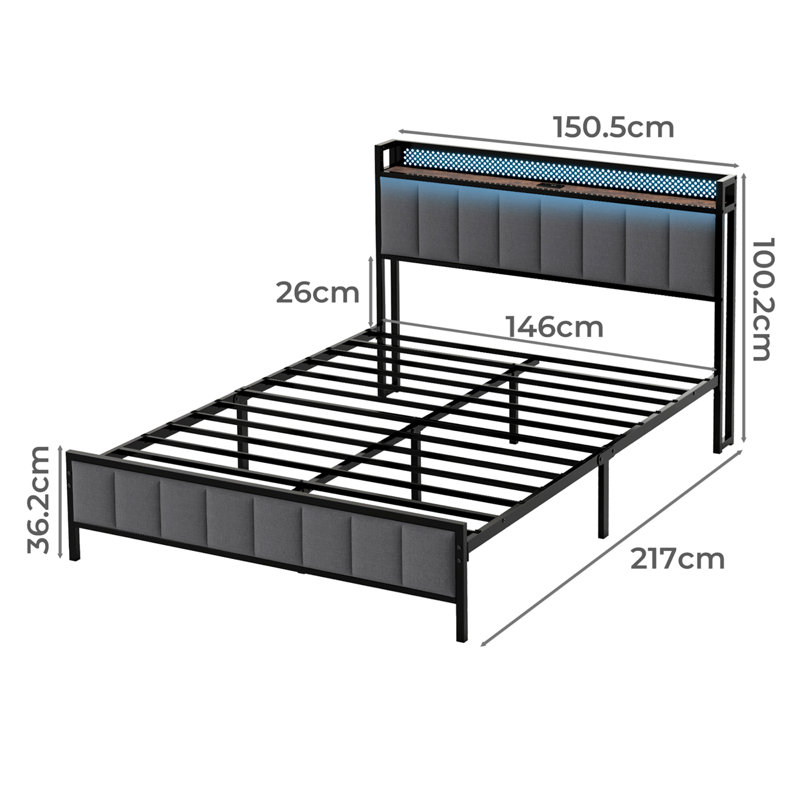 Upholstered Bed, Kingsize (5')