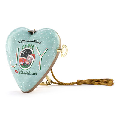 Child's First Christmas Musical Art Heart - 3.5In