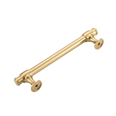 Classic Bar Cabinet Pull in Antique Gold – Round Base Drawer & Furniture Hardware