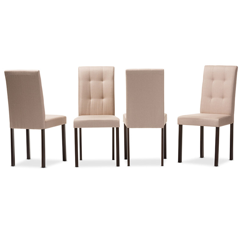 Guzzi 19'' H Tufted Upholstered Parsons Chair, Beige