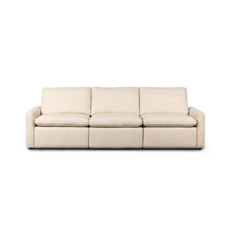 Tillery 111" Upholstered Power Reclining Sofa, Antigo Natural Performance Weave