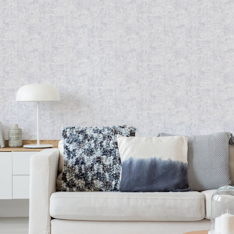 Boutique Ornamental Texture Textured Plain 10m x 52cm Matte Wallpaper Roll, Pearl
