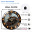 Vintage Steam Train Wall Clock Unique Design Home Decor Art - 12'' Modern Glass Wall Clock