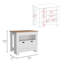 Arlet Kitchen Island Two Door Cabinet and Shelf-965920638