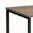 Brady Brown Finished Computer Desk With Black Metal Leg, 29.84" H X 39.72" W X 18.77" D