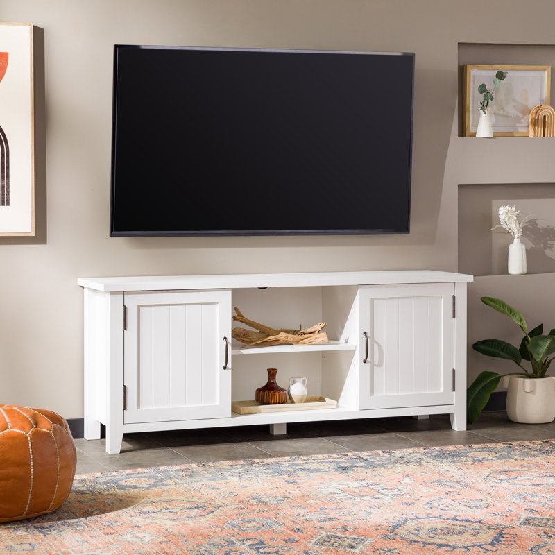 Oropeza 58" 2-Door TV Stand for TVs up to 65", Solid White