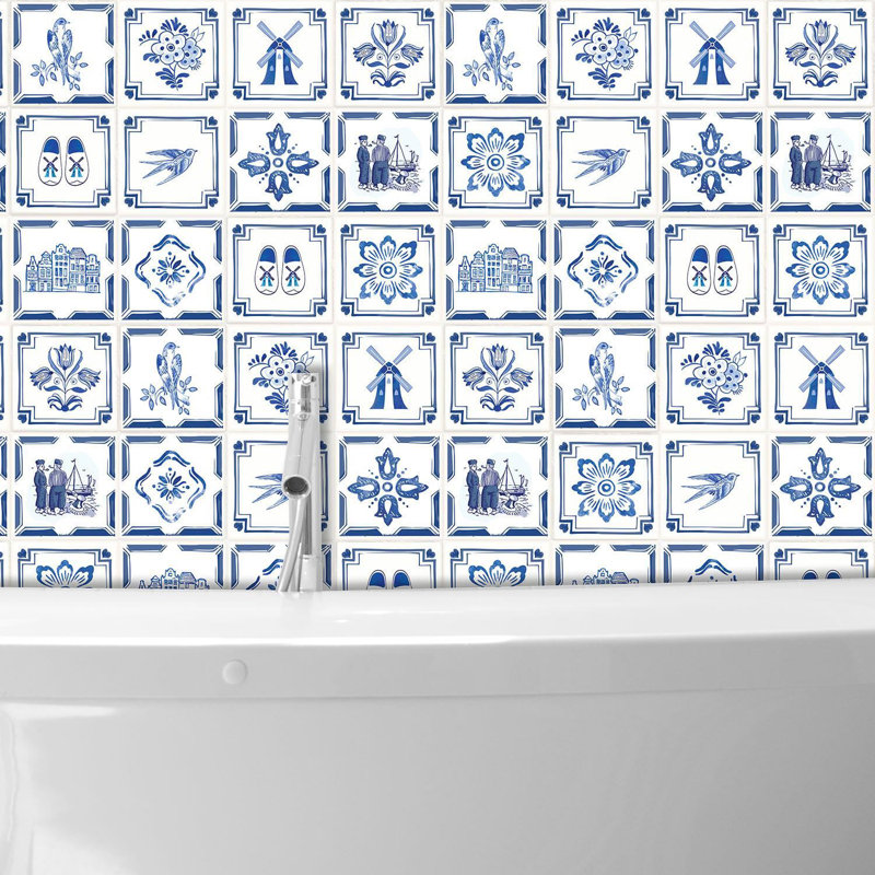 Emiliya 15cm W x 15cm L PVC Peel and Stick Mosaic Tile