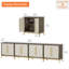  Commode en cuir, ensemble de 2