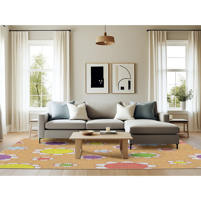 Tapis orange Neema, Rectangle 6 pi x 9 pi