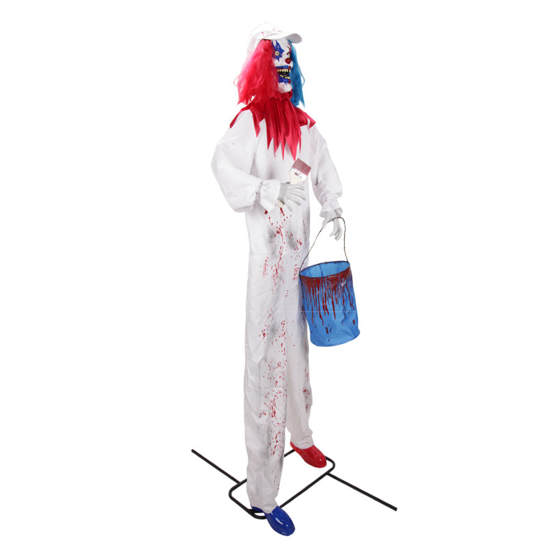 Peinture animée Haunted Hill Farm 7,0 pi Clown Halloween