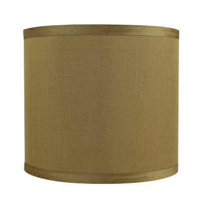 Ganya Silk/Shantung Drum Lamp Shade (Spider) in Polished Nickel