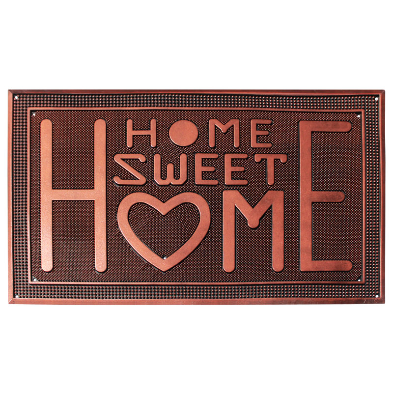 Isebella Sweet Home Rubber Pin Mat Heavy Duty 39 in. x 24 in. Non-Slip Door Mat