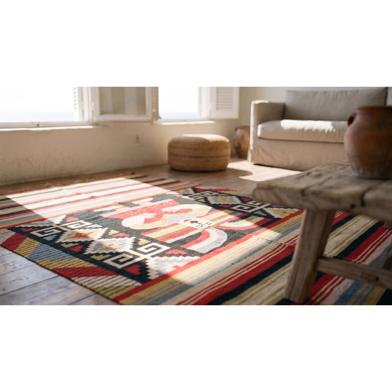Antique Zapotec Mexico Knotted Rug