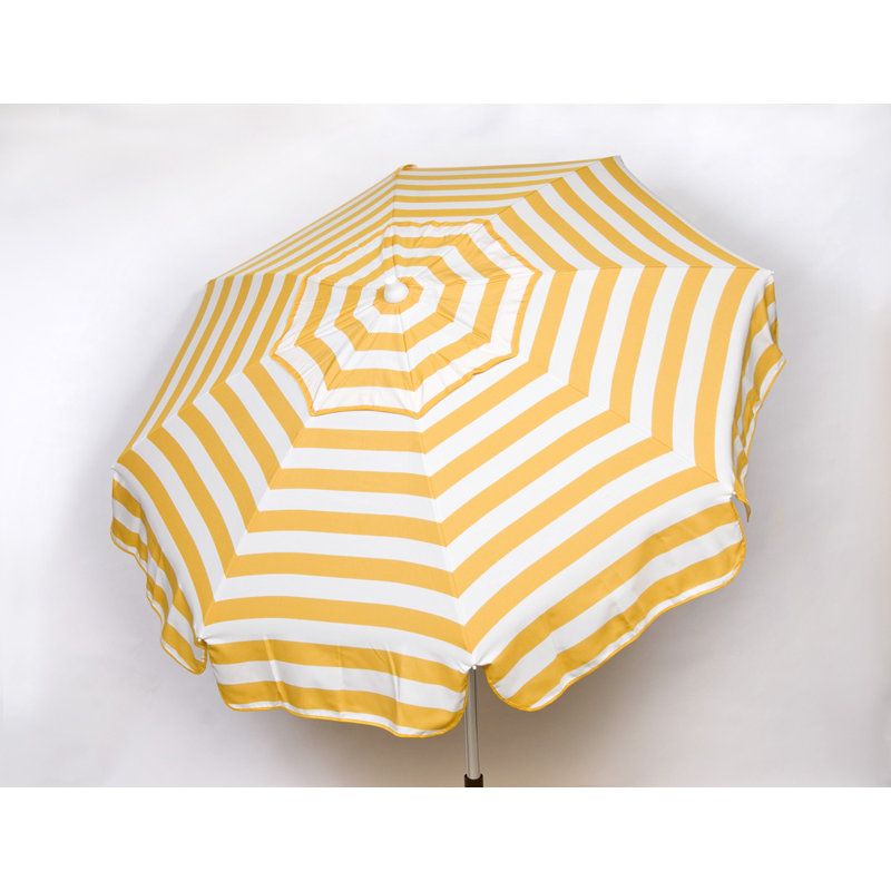 Parasol de plage italien 6 pi, Jaune / blanc