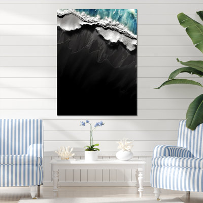 Islande, sable noir, plage, merveilles I - plage, art mural