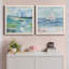 Jour sur le lac - ensemble de 2 peintures sur toile encadrées-1067638386-1067638380