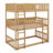 Triple Wood Bunk Bed, With Ladders, Guardrails-166233472