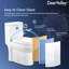 DeerValley Liberty 12" Small Round Toilet, 1-Piece Toilet with 0.8/1.28GPF Flush (Seat Included)-81774969-94079161