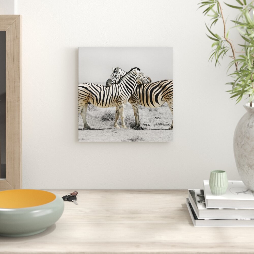 Leinwandbild Zebras in der Savanne