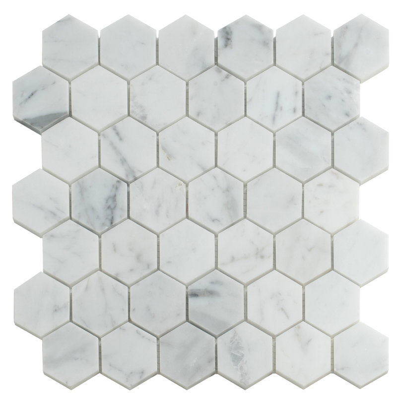 Zebra Hexagonal Tile, Gray