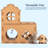 PETMAKER Cat House - Cardboard Cat House with Scratching Pads, Toys, and Catnip - Multi-Level Cat Houses for Indoor Cats, Kittens and Small Animals