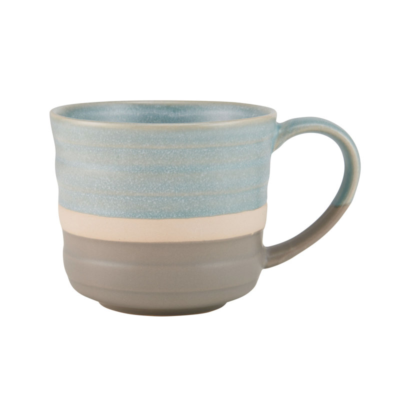 Blue and White Variegated Glaze Ceramic Dinnerware Set, Service for 4