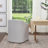 25" Wide Modern No Assembly Linen Barrel Back Upholstered Dining Armchair with Interchangeable Casters & Fixed Feet-1416628317
