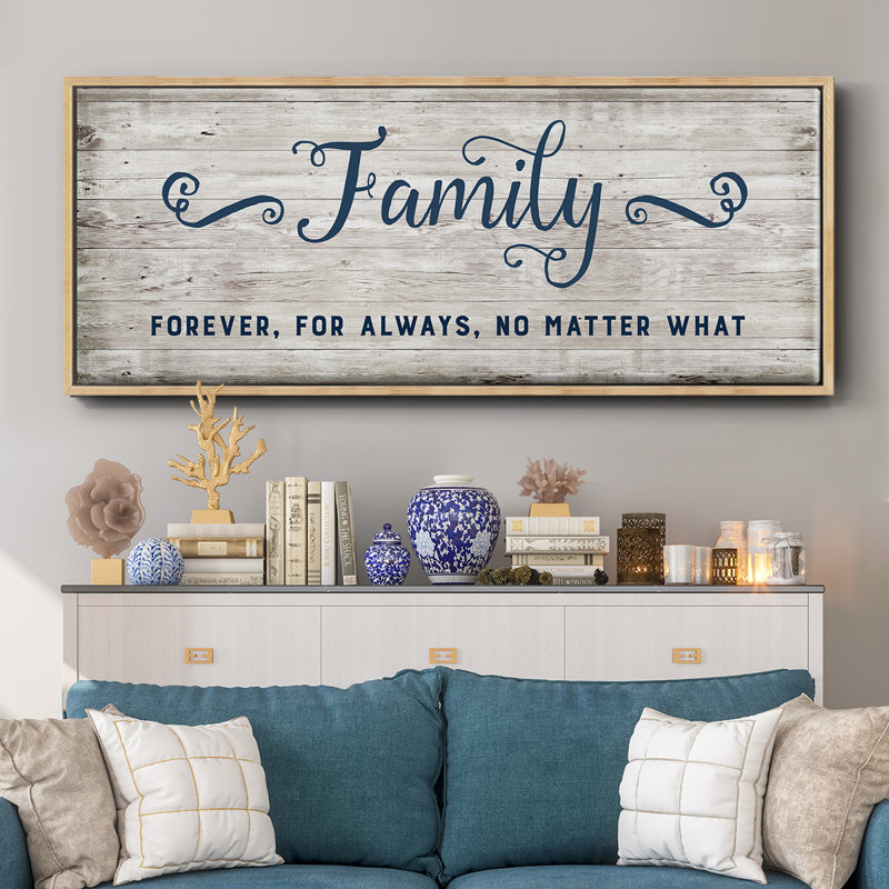 «Family Forever» - toile encadrée, H 24 po x l 60 po